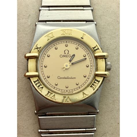 omega watch women's gold|18k gold omega ladies watch.